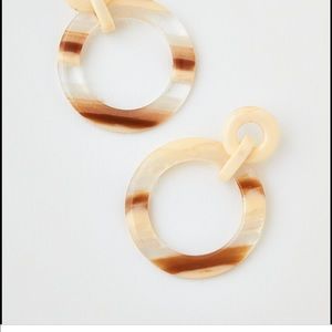 American Eagle Milky Resin Hoop Earrings